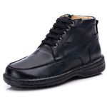 Bota Comfort Masculino em Couro Preto 8003