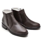 Botina Couro de Carneiro Café Comfort 1500