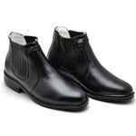 Botina Couro de Carneiro Preto Comfort 1501