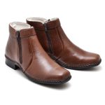 Botina Couro Floter Café Comfort 1600