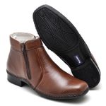 Botina Couro Floter Café Comfort 1600