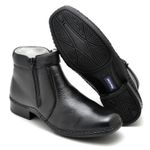 Botina Couro Floter Preto Comfort 1600