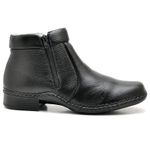 Botina Couro Floter Preto Comfort 1600