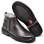 Botina Comfort Couro de Carneiro Café Comfort 4000
