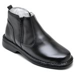 Botina Comfort Couro de Carneiro Preta Comfort 4000