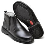 Botina Comfort Couro de Carneiro Preta Comfort 4000