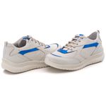 Tênis Feminino Couro Branco/Azul TF210