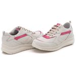 Tênis Feminino Couro Branco/Pink TF210