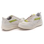 Tênis Feminino Couro Branco/Verde TF210