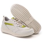 Tênis Feminino Couro Branco/Verde TF210