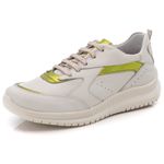Tênis Feminino Couro Branco/Verde TF210