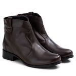 Bota Feminina em Couro Café F251