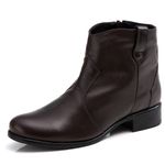 Bota Feminina em Couro Café F251