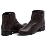 Bota Feminina em Couro Café F251