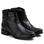 Bota Feminina em Couro Preta F251