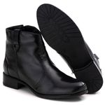 Bota Feminina em Couro Preta F251