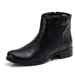 Bota Feminina em Couro Preta F251