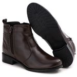 Bota Feminina em Couro Café F252