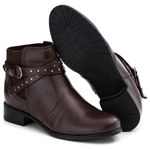 Bota Feminina em Couro Café F253