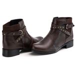 Bota Feminina em Couro Café F253