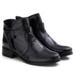 Bota Feminina em Couro Preta F254
