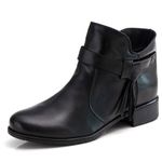 Bota Feminina em Couro Preta F254