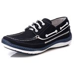 Dockside Comfort Masculino em Couro Azul Navy 7500