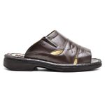 Chinelo Comfort Comfort Masculino em Couro Café 2600