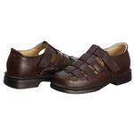 Sandália Comfort Comfort Masculino em Couro Café 3603