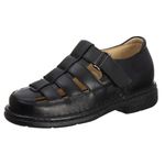 Sandália Comfort Comfort Masculino em Couro Preto 3603