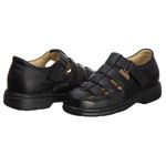 Sandália Comfort Comfort Masculino em Couro Preto 3603