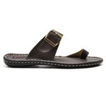 Chinelo Comfort Comfort Masculino em Couro Café 803