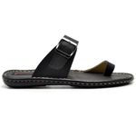 Chinelo Comfort Comfort Masculino em Couro Preto 803