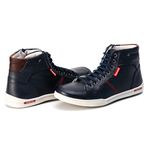 Sapatênis Cano Alto Masculino Azul Comfort 1006