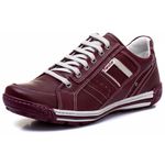 Sapatênis Masculino Couro Bordô Comfort 3005