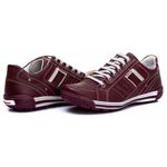 Sapatênis Masculino Couro Bordô Comfort 3005