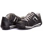Sapatênis Masculino Couro Preto Comfort 3005