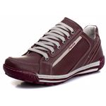 Sapatênis Masculino Couro Bordô Comfort 3006