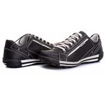Sapatênis Masculino Couro Preto Comfort 3006