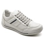Sapatênis Masculino Couro Gelo/Azul Comfort 3008