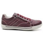 Sapatênis Masculino Couro Bordô Comfort 3009