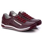 Sapatênis Masculino Bordô Comfort 3014