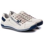Sapatênis Masculino Gelo/Azul Comfort 3015