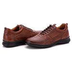 Sapato Comfort Masculino Em Couro Pinhão 031