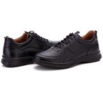 Sapato Comfort Masculino Em Couro Preto 031