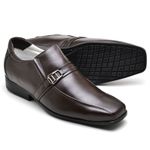 Sapato Social Comfort Masculino em Couro Café 05