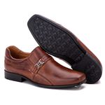 Sapato Social Comfort Masculino em Couro Pinhão 023