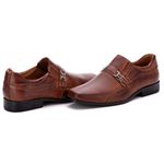 Sapato Social Comfort Masculino em Couro Pinhão 023