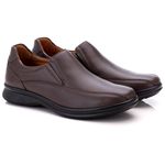 Sapato Social Comfort Masculino em Couro Café 030