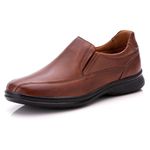 Sapato Social Comfort Masculino em Couro Pinhão 030